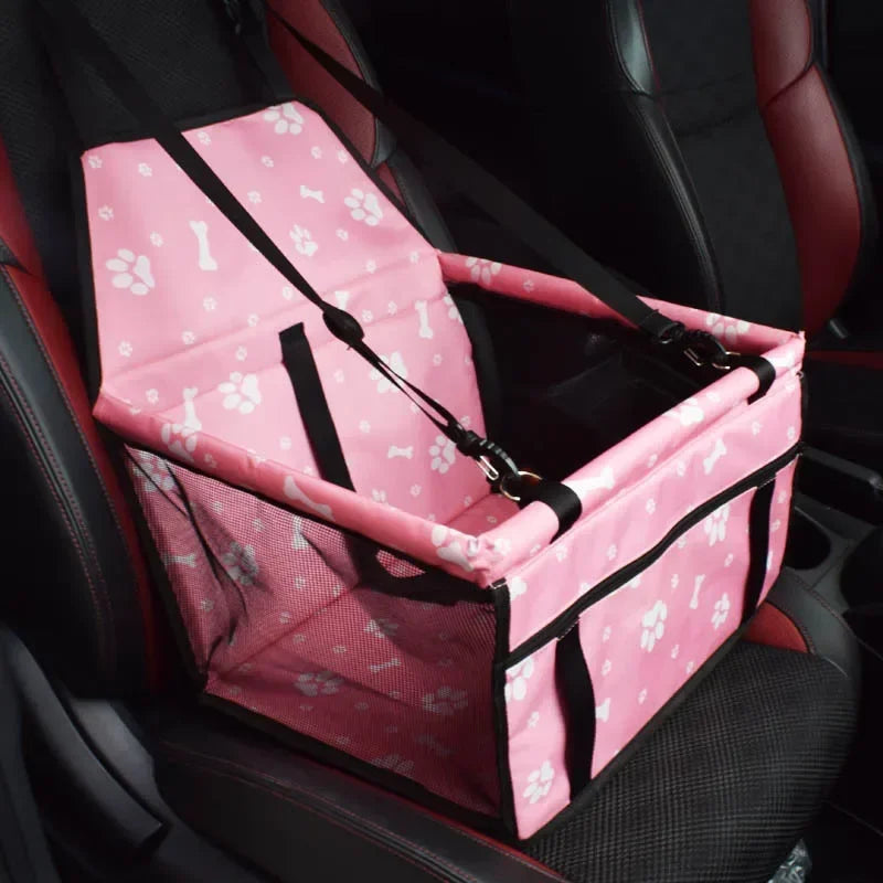 Sac de siège de voiture pour animaux de compagnie imperméable à double épaisseur - Tapis de voyage suspendu en maille pour petits chiens, pliable et respirant