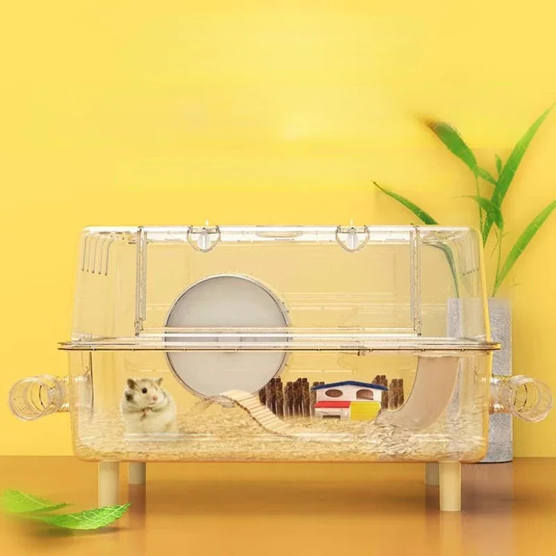 Hamsterkäfig Acryl Zweischichtig Transparent Villa Grundkäfig Dsungarischer Hamster Fütterungskasten Sommer Spezial Cottage Supplies