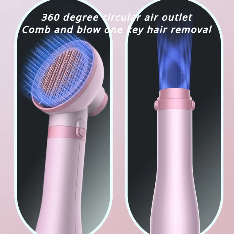 Sèche-cheveux portable pour animaux de compagnie avec brosse de toilettage – Contrôle intelligent et silencieux de la température pour chiens et chats