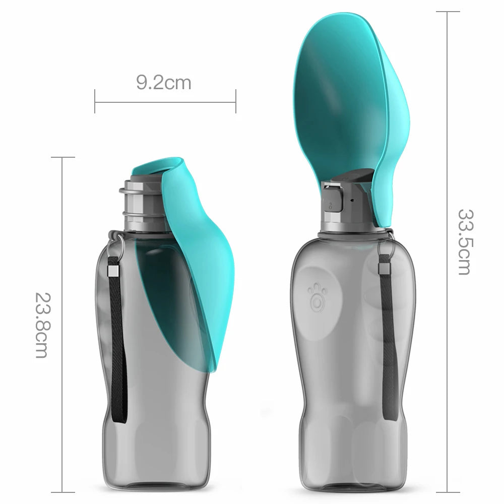 Bouteille d'eau portable pour chien de 800 ml – Bol de voyage pour chiens de petite, moyenne et grande taille