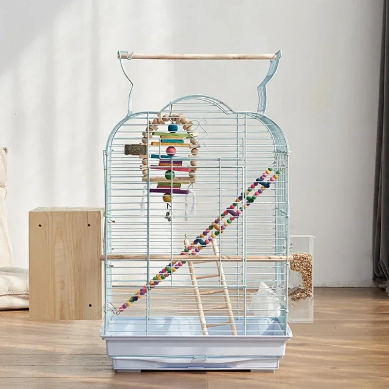 Cage spéciale pour perroquets Xuanfeng Reproduction Nest Grand tiroir pour un nettoyage facile Poignée pratique Cage à oiseaux durable