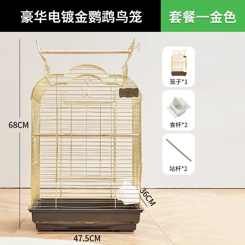 Cage spéciale pour perroquets Xuanfeng Reproduction Nest Grand tiroir pour un nettoyage facile Poignée pratique Cage à oiseaux durable