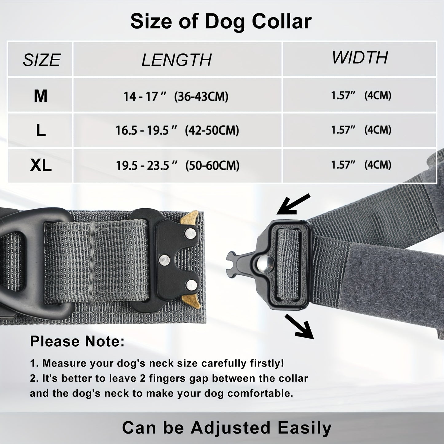 Tactical Dog Collar for AirTag – Heavy-Duty Nylon Collar for Medium to Large Dogs