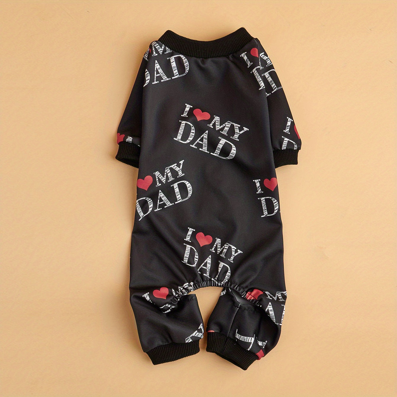 Vêtements d'été pour animaux de compagnie I Love Mom I Love Dad Print Vêtements pour chiens Combinaison pour chiens Pyjama pour chats pour petits, moyens et grands chiens