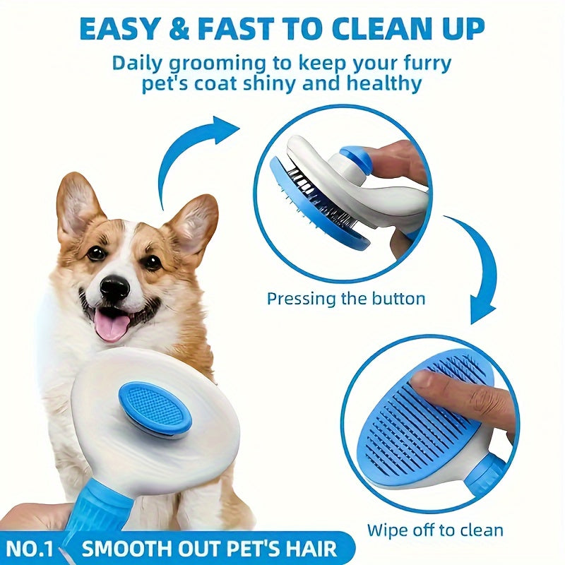 Kit de toilettage pour chien 6 en 1 : brosse de bain, serviette, gants et peigne de toilettage - Poils en acier inoxydable pour un nettoyage et un massage en douceur