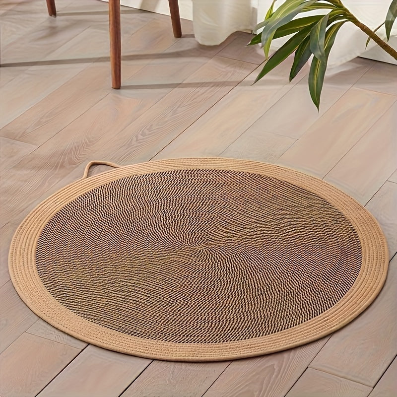 Lit pour chat et griffoir 2 en 1 en corde de jute Whisker Wonders – Tapis pour animaux de compagnie durable, lavable et tissé à la main