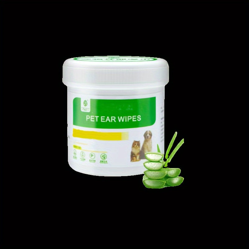 Lingettes nettoyantes pour oreilles d'animaux de compagnie, 200 pièces – Tampons jetables doux pour chats et chiens, élimination du cérumen et toilettage