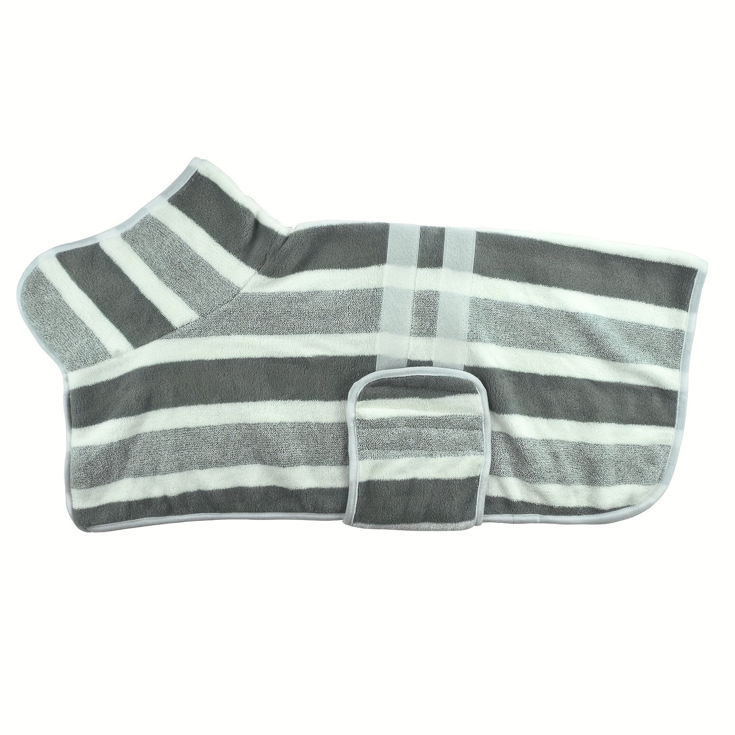 Serviette de bain rayée à séchage rapide pour chien - Peignoir de séchage pour chien en polyester super absorbant et réglable - Parfait pour le bain, les promenades humides et la natation