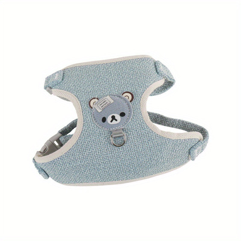 Harnais et laisse respirants pour chien Teddy Bear – Fournitures confortables pour animaux de compagnie pour petits chiens, chats et lapins