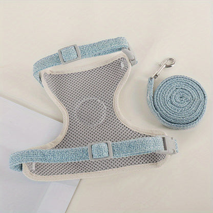 Harnais et laisse respirants pour chien Teddy Bear – Fournitures confortables pour animaux de compagnie pour petits chiens, chats et lapins