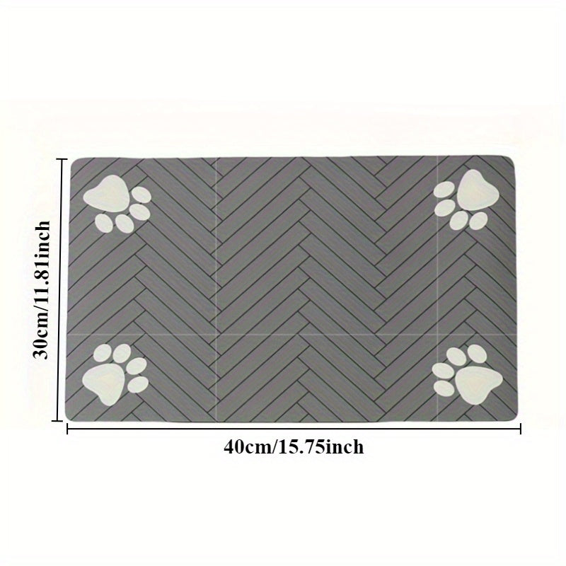 Tapis d'alimentation pour animaux de compagnie en terre de diatomées facile à nettoyer