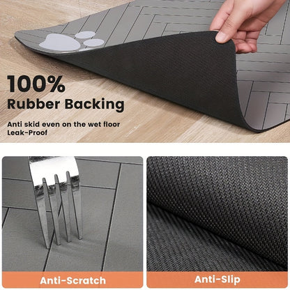 Tapis d'alimentation pour animaux de compagnie en terre de diatomées facile à nettoyer