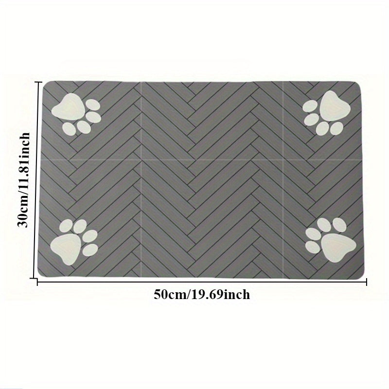 Tapis d'alimentation pour animaux de compagnie en terre de diatomées facile à nettoyer