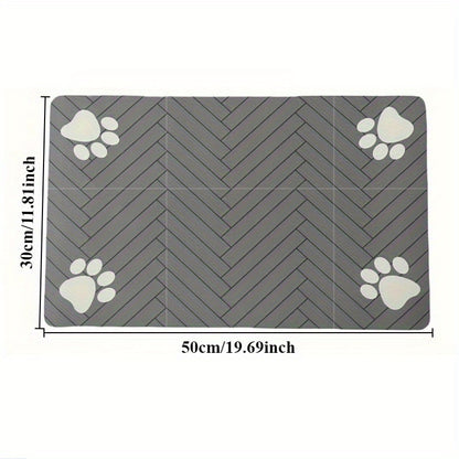Tapis d'alimentation pour animaux de compagnie en terre de diatomées facile à nettoyer