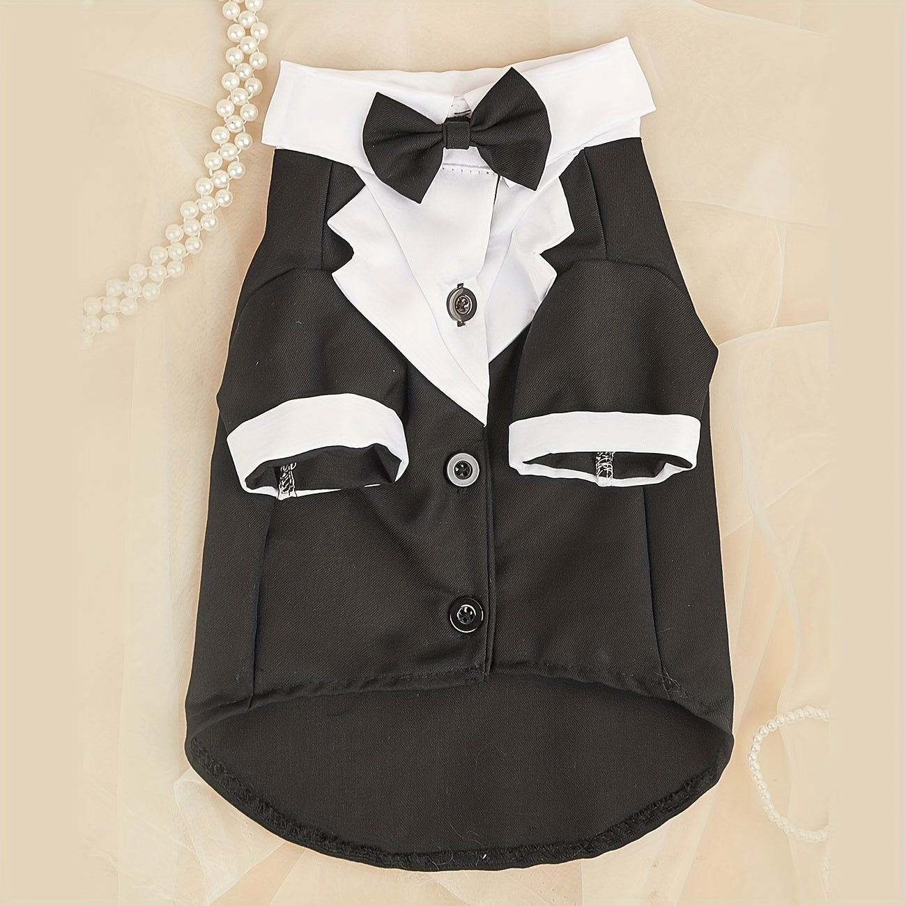 Vêtements pour petits chiens Costume de mariage formel avec nœud papillon 