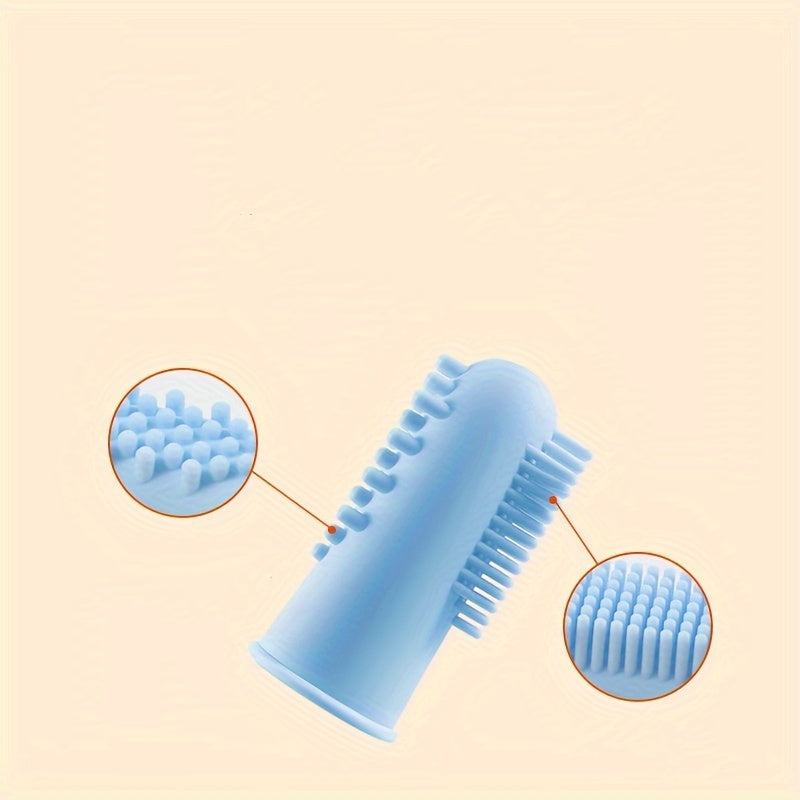 [Choix populaire] Lot de 2 brosses à dents et dentifrice en silicone pour chiens et chats - Soins bucco-dentaires doux, matériau durable