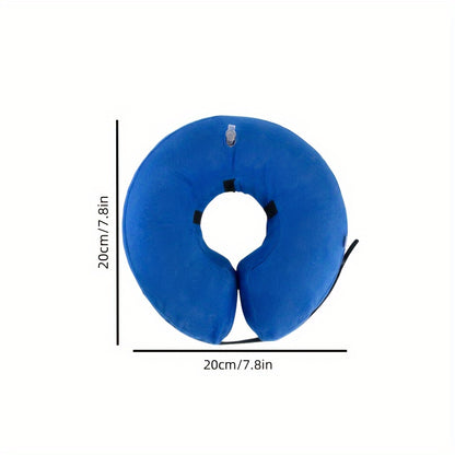 Collier de récupération gonflable en PVC pour animaux de compagnie - Anneau de cou doux et confortable anti-morsure et anti-léchage pour chiens et chats - Facile à mettre et à enlever