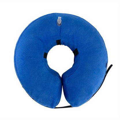 Collier de récupération gonflable en PVC pour animaux de compagnie - Anneau de cou doux et confortable anti-morsure et anti-léchage pour chiens et chats - Facile à mettre et à enlever