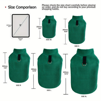[Leashready Vest] Plush Dog Paw Vest - Cozy Knit Pet Sweater for Small to Extra Small Breeds, Machine Washable, All-Season Comfort in Green, Brown, Purple, Pink with Leash Attachment, Dog Sweater