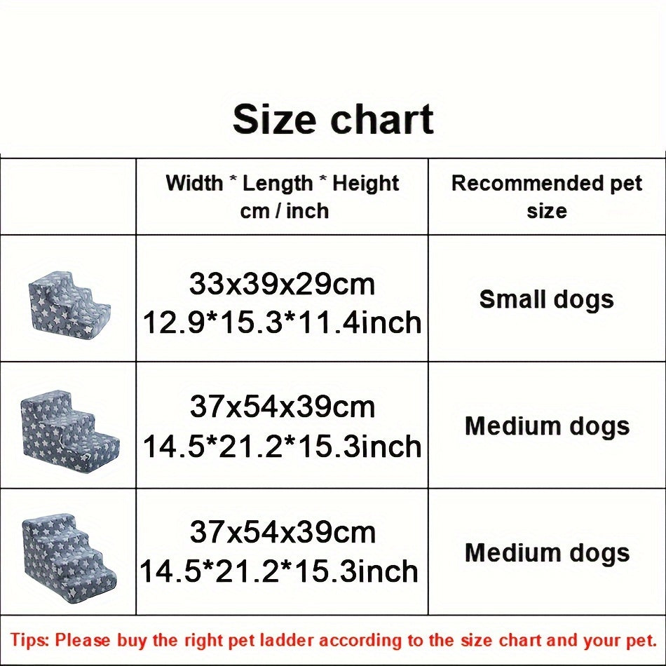 Escalier pour animaux de compagnie pour chiens de petite et moyenne taille - Échelle en éponge antidérapante à 3/4 marches