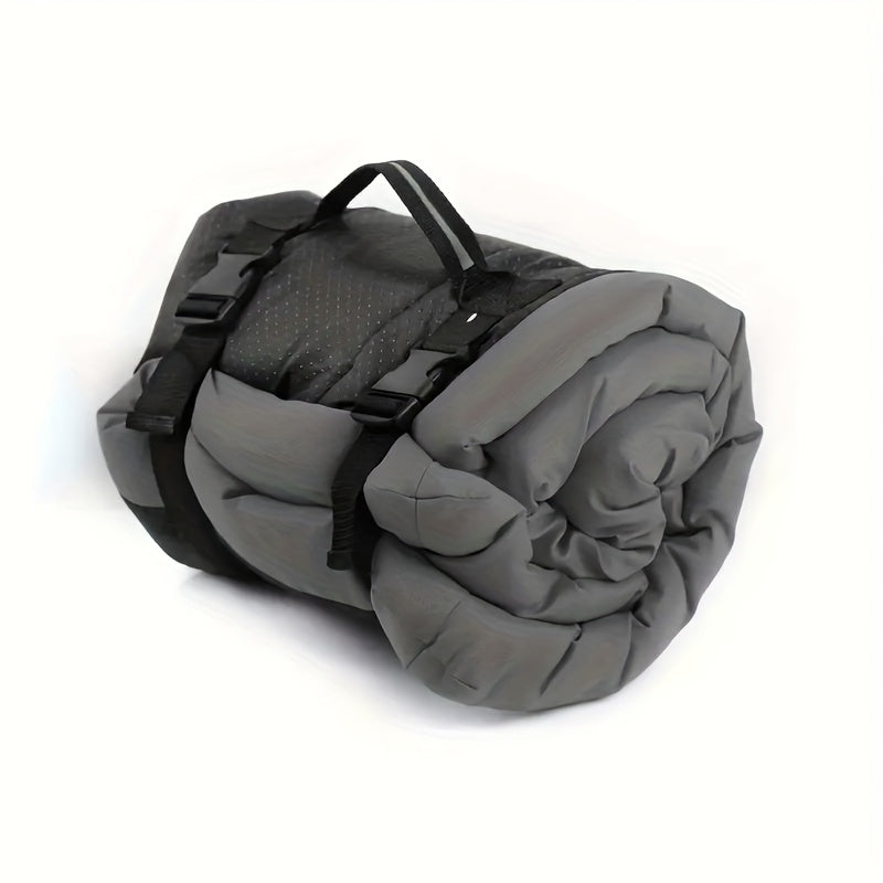 Portable Waterproof Pet Cushion for Dogs, Foldable & Rollable Design, Non-Skid Bottom, Polyester Fiber Filling, Rectangle Shape, Ideal for Outdoor Camping, Car & Home Use, Suitable for Small to Medium Breeds