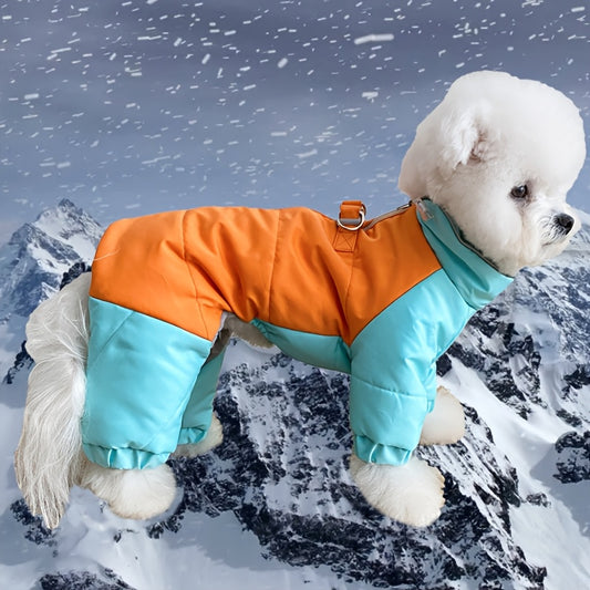 1 veste imperméable pour chien LUKA PET LIFE, doublure en polaire épaisse, vêtements chauds pour animaux de compagnie toutes saisons, fermeture éclair en polyester adaptée aux petites, moyennes et grandes races - Lavable en machine 