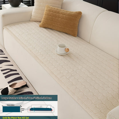 Bohemian Chic Plush Sofa Cover – Pet-Friendly, Non-Slip, Machine Washable Couch Protector
