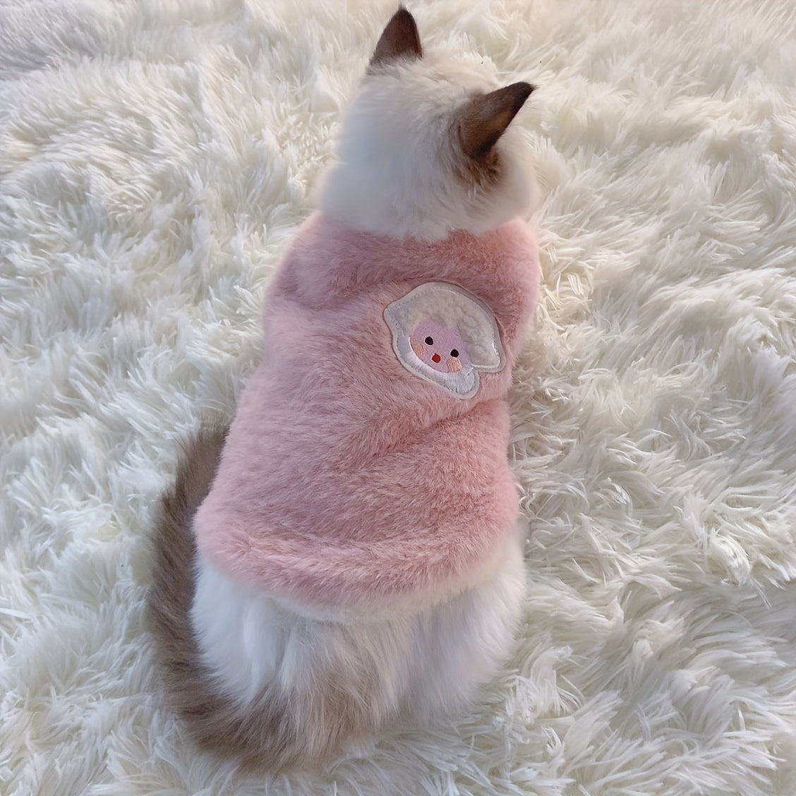 Gilet épais et chaud pour chat adorable – Tenue confortable pour l'automne et l'hiver, empêche la perte de poils 