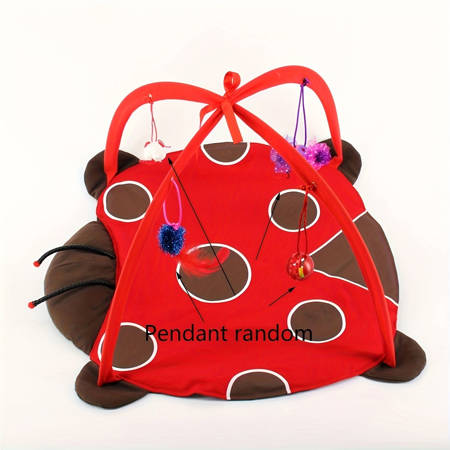 Centre d'activités pour chats avec jouets suspendus – Tente de jeu multifonctionnelle pour un divertissement interactif