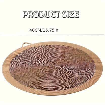Lit pour chat et griffoir 2 en 1 en corde de jute Whisker Wonders – Tapis pour animaux de compagnie durable, lavable et tissé à la main