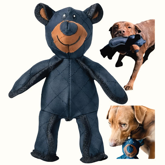 1 jouet durable pour chien en forme d'ours, peluche indestructible pour les gros mâcheurs, compagnon incassable et grinçant pour les mâcheurs agressifs, grande race recommandée