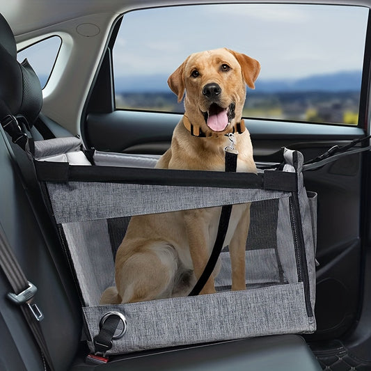 Siège auto pour chien Siège auto confortable et imperméable Niche pour chien Cage pour animal de compagnie Panier pour chien pliable et respirant 