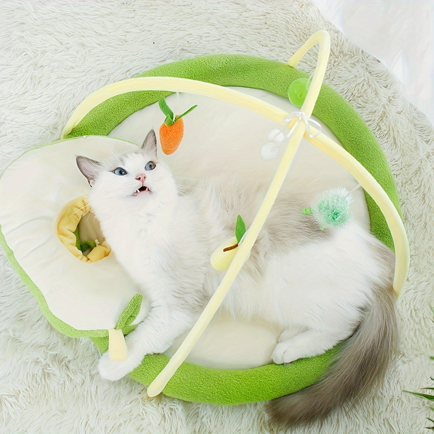 Centre d'activités pour chats avec jouets suspendus – Tente de jeu multifonctionnelle pour un divertissement interactif