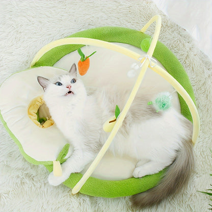 Centre d'activités pour chats avec jouets suspendus – Tente de jeu multifonctionnelle pour un divertissement interactif