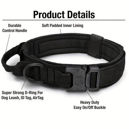 Ensemble collier et laisse tactique pour chien - Robuste et réglable