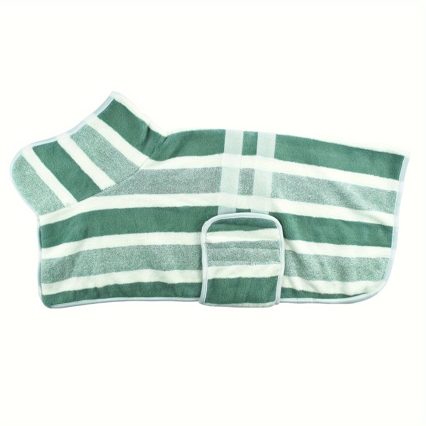 Serviette de bain rayée à séchage rapide pour chien - Peignoir de séchage pour chien en polyester super absorbant et réglable - Parfait pour le bain, les promenades humides et la natation