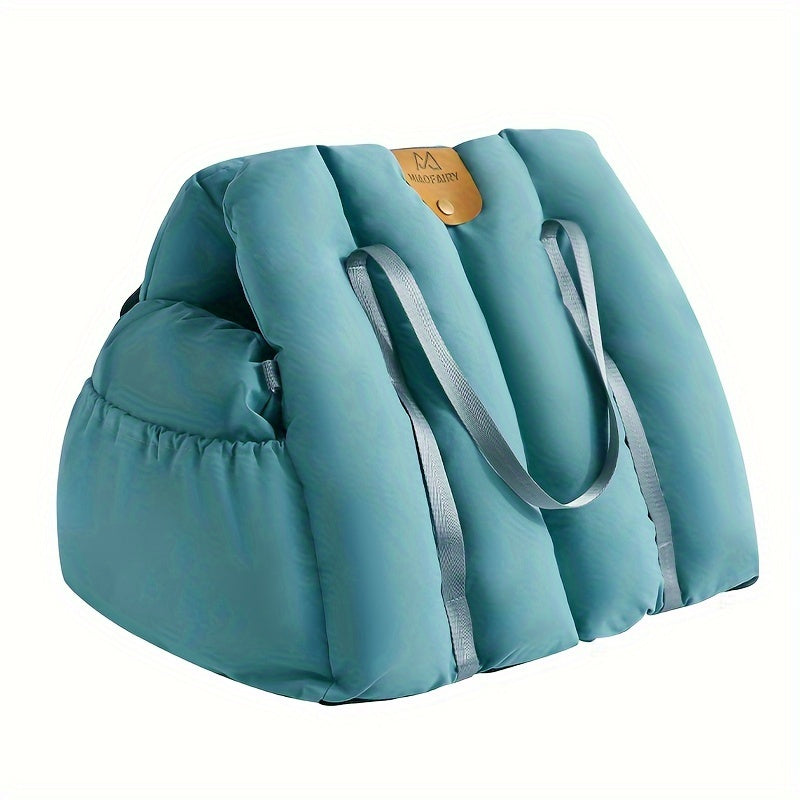 Portable Cat Carrier and Dog Boost Seat, All-Season Windproof and Warm Pet Travel Bed, Waterproof Polyester Car Seat for Small Dogs, Pet Travel Carrier with Adjustable Safety Straps, 11.34 KG Max Load