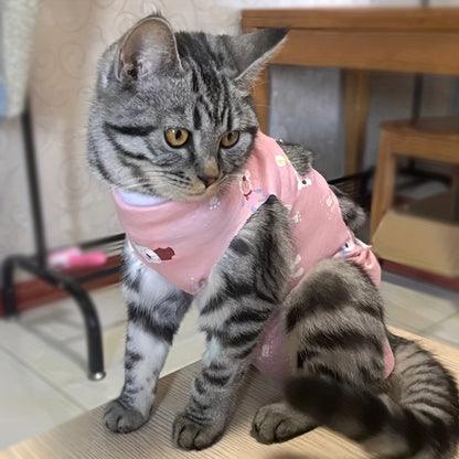 Verstellbarer postoperativer Genesungsanzug für Katzen – Alternative zum elisabethanischen Kragen zum Schutz von Wunden und bei Hautkrankheiten
