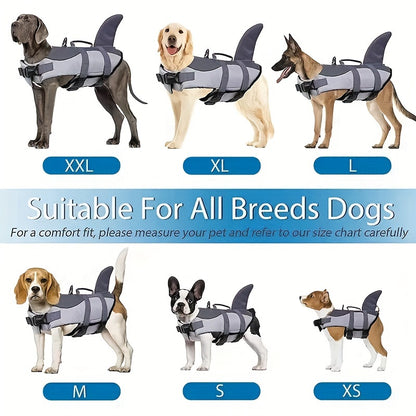 Maillot de bain pour animal de compagnie 1 pièce requin sirène, gilet de sauvetage pour chien, vêtements de bain pour chien, costume d'été pour chien, vêtements de maillot de bain