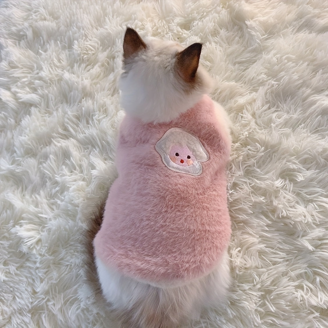 Gilet épais et chaud pour chat adorable – Tenue confortable pour l'automne et l'hiver, empêche la perte de poils 