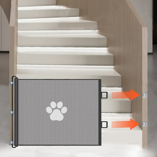 1 barrière de sécurité réglable PetSafe pour portes - Clôture de barrière en maille facile à installer pour chiens et chats, matériau durable