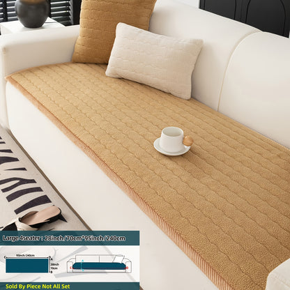 Bohemian Chic Plush Sofa Cover – Pet-Friendly, Non-Slip, Machine Washable Couch Protector