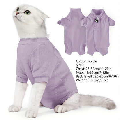 Combinaison de récupération confortable pour chat - Respirante et anti-léchage