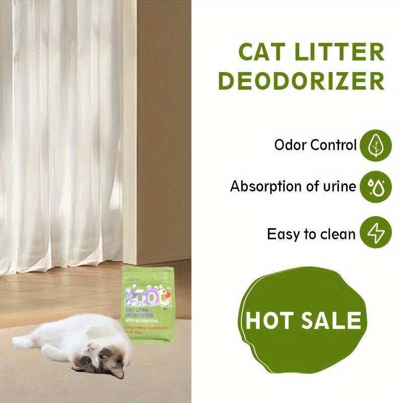 Déodorant pour litière pour chat – Éliminateur d’odeurs d’aromathérapie pour les odeurs d’urine et de chat 