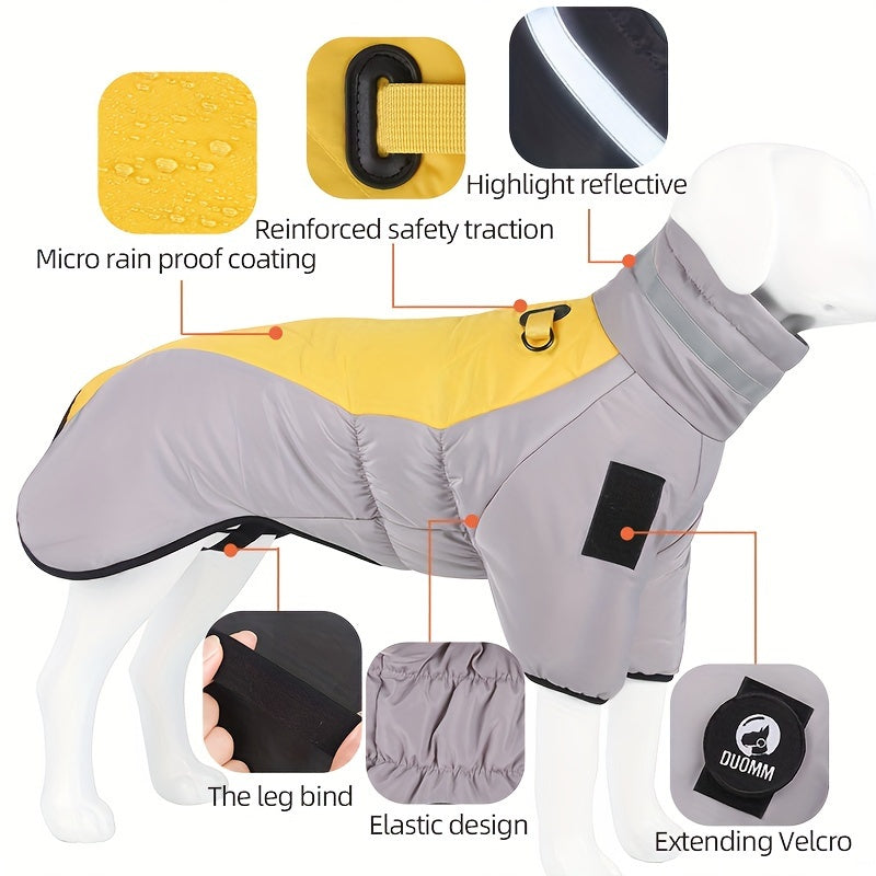 Manteau d'hiver pour chien – Chaud, coupe-vent, avec attache pour laisse pour les activités de plein air par temps froid