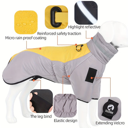 Manteau d'hiver pour chien – Chaud, coupe-vent, avec attache pour laisse pour les activités de plein air par temps froid