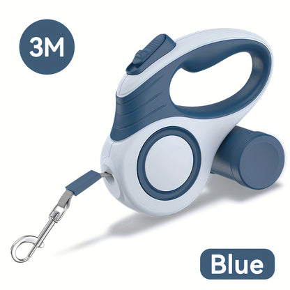 [Choix populaire] Laisse rétractable automatique pour chien ROJECO, corde extensible de 3 m/5 m pour petits et grands chiens, motif géométrique en nylon, accessoire de promenade pour chien non électrique