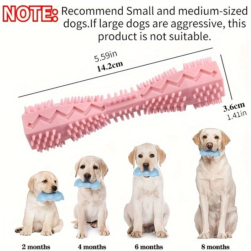 Jouet pour brosse à dents pour chien – Bâton molaire en caoutchouc souple pour la mastication interactive et le nettoyage des dents (1/3 pièces)