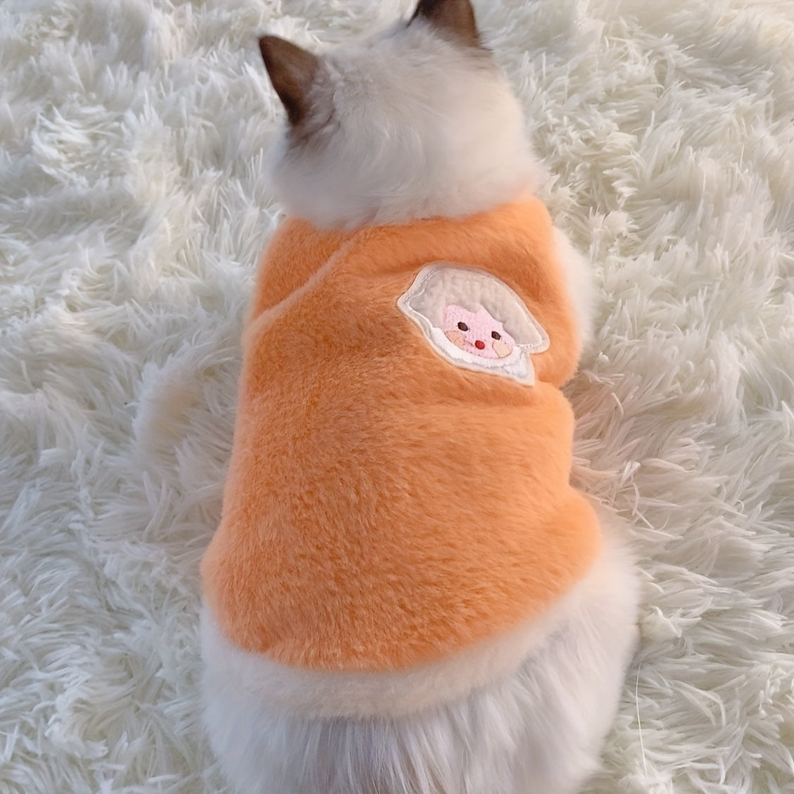 Gilet épais et chaud pour chat adorable – Tenue confortable pour l'automne et l'hiver, empêche la perte de poils 