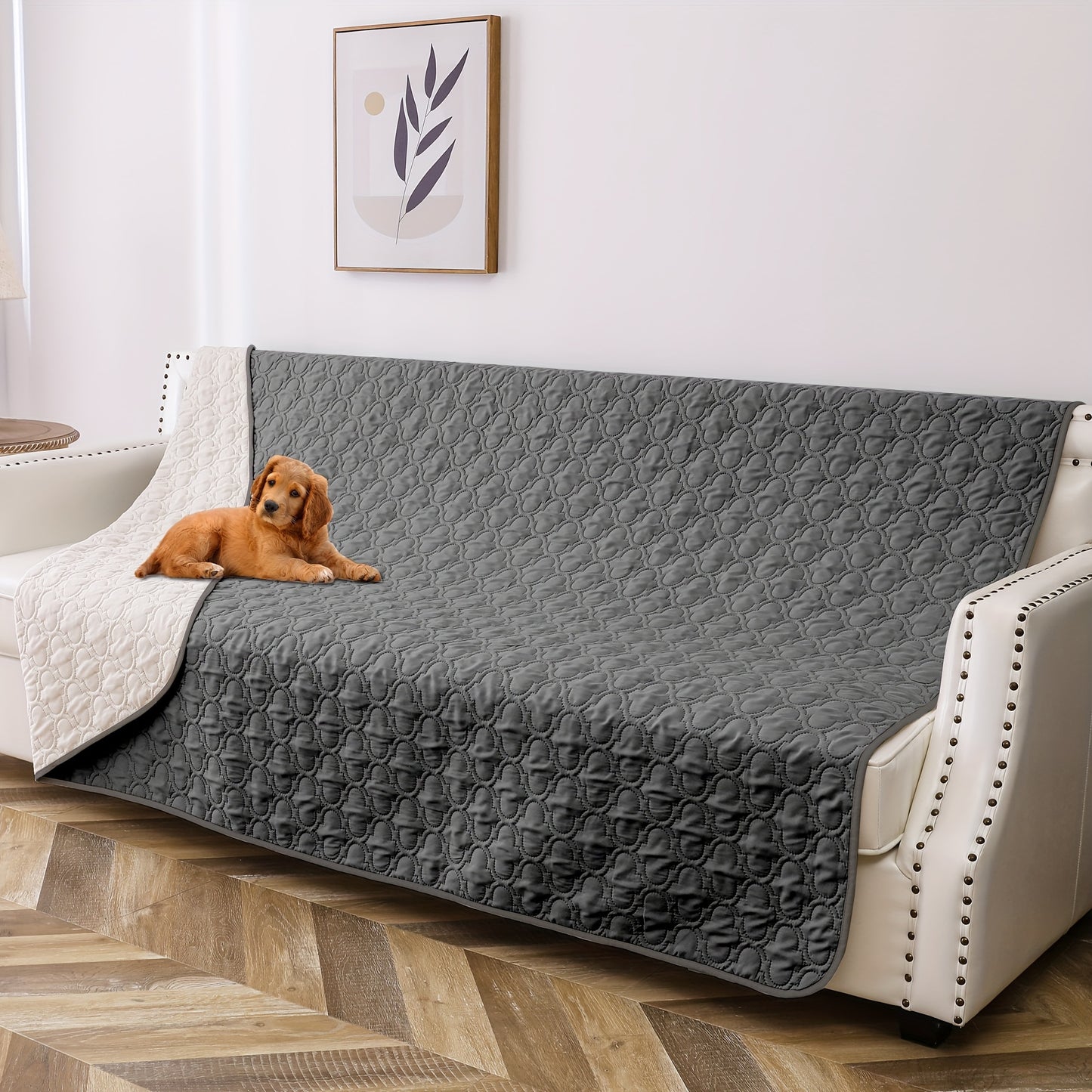 Housse de lit imperméable pour chien, couverture pour animaux de compagnie avec support antidérapant pour meubles, lit, canapé, cadeau de Noël lavable en machine 